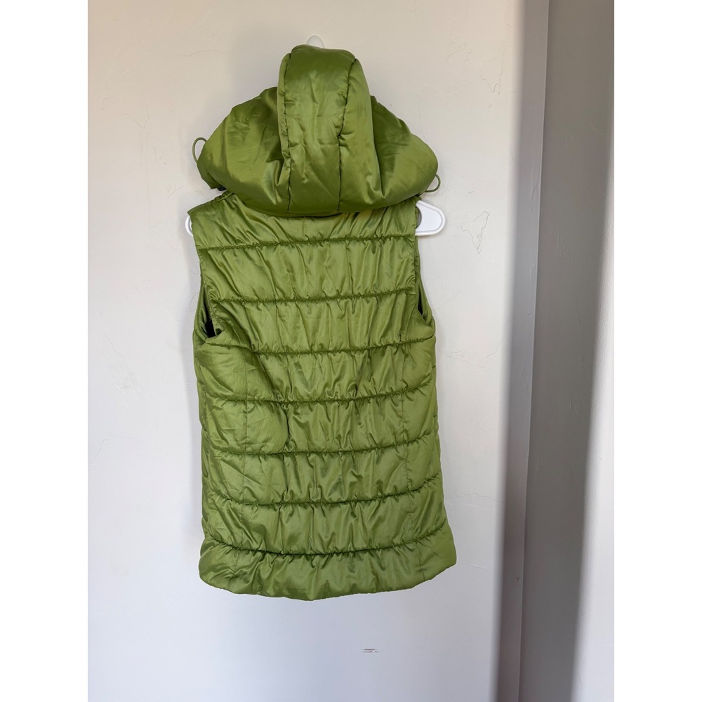 Timeout California Women Olive Green Puffer Vest Hooded Zip Size M 134086270NY05 - Picture 7 of 7